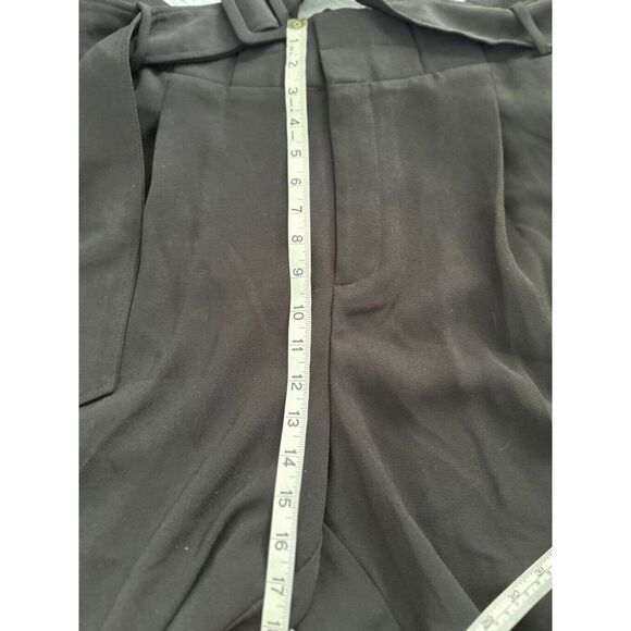 Eloquii black wide leg ankle length Pants with belted paper bag waist Sz 16 NWT - Picture 11 of 14